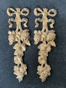 Pair Of Vintage Brass Wall Sconce Wall Decoration Rose Cottage Chic Hanging