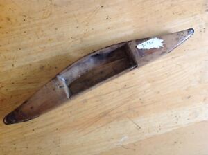 Antique 11 3 4 Primitive Wooden Boat Loom Shuttle As Found 