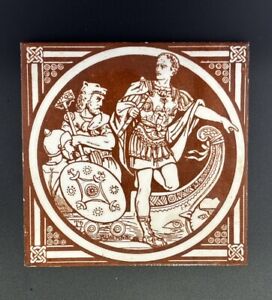 Minton Tile Early English History Landing Of The Romans C1872
