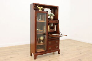 Victorian Antique Side By Side Secretary Desk Bookcase 46481