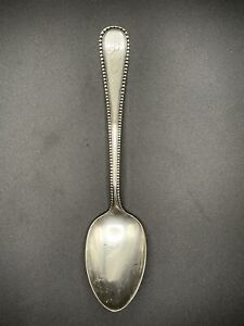 Vintage Sterling Spoon Bead Trim Collectable Signed Sl Gh Rogers Co Engraved Rc