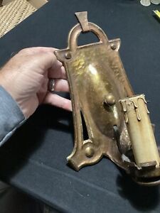 Vintage Gothic Style Bronze Wall Sconce Untested 