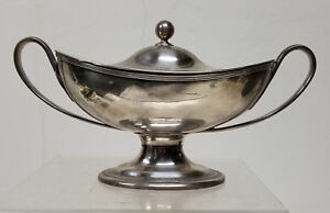 Antique Sheffield Silver Plated Tureen Soup Dish Copper English Dish Bowl