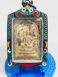 Phra Somdej Gold Takrut Embed Lp Toh Amulet Talisman Pendant Holy Lucky Somdet