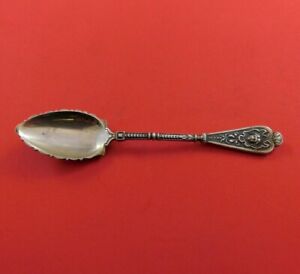 German Sterling Silver Demitasse Spoon Gw Scalloped Bowl Fancy 4 1 4 Figural