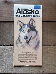 Vintage Worlds Of Alaska Canada S Yukon Territory Road Discovery Map