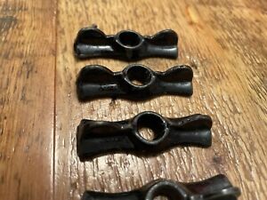 Antique Cast Iron Bow Tie Jelly Cabinet Cupboard Turn Latches Primitive Vtg Nos 