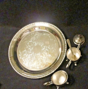 International Silver Company Silver Plate 4 Piece Coffee Tea Set W Tray
