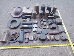 46 Pc Vintage Industrial Wood Foundry Mold Patterns Parts Pieces Steampunk