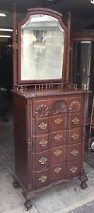 Mahogany Block Front Centennial Chippendale Chest