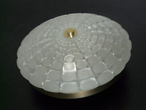 Rare Vintage Kalmar Wall Ceiling Sconce Patterned Glass Plafonnier 60s 15 5 