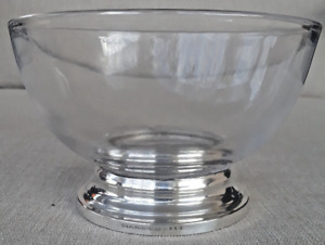 Vintage Sterling Silver Base Finger Glass Bowl Dish R B Co X 850 Stamped
