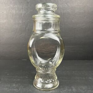 Vintage Wheaton Clear Glass Apothecary Jar W Lid General Store Candy
