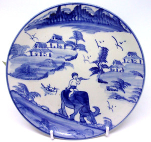 Vintage Vietnamese Blue White Wall Plate Si Xing Thanh C Iang Winh Vietnam 