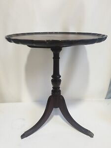 Brandt Mahogany Pedestal Table 155 Vintage