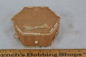 Antique 1800s Shaker Community Poplarware 6 Sided Sewing Box 2x5 Original 19th
