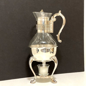 Vintage F B Rogers Silver Plated Coffee Carafe Stand And Warmer R1357x 9 Cup