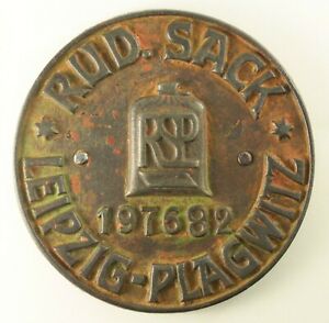  Antique 1863 91 Cast Iron Rudolph Sack Farm Machinery Plaque Leipzig Plagwitz