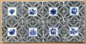 8 Antique Transfer European Majolica Tiles C1900 4 8x4 8 Inches 