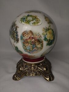 Antique Decalcomania Ball Or Witches Ball Late 1800s Or Early 1900s