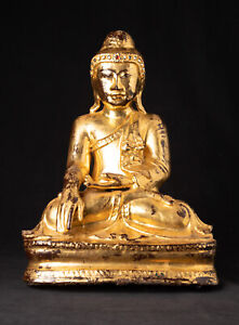 Antique Bronze Mandalay Buddha Statue From Burma 19th Century