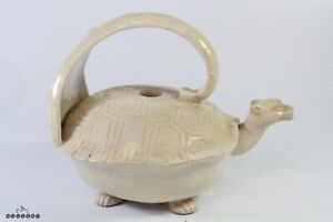 Japanese Meiji Period Minogame Turtle Sake Wine Pot C 1900