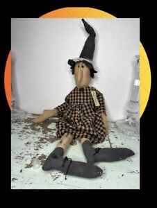 Primitive Halloween Spooky Witch Country Stuffed Doll