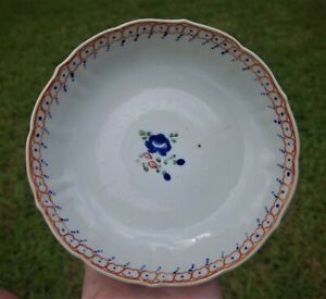 Antique Chinese Export Bowl Hand Painted Flowers China
