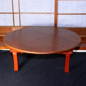 Japanese Wooden Foldable Chabudai Low Dining Round Table Chabudai Wo285