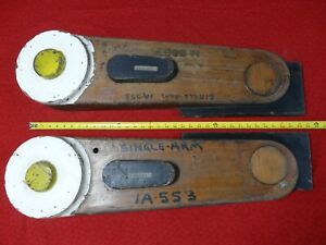 Pair Antique Wood Mold Foundry Pattern Machine Arm Industrial Steampunk
