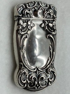 Vintage Gorham Art Nouveau Repousse Sterling Silver Match Safe Vesta