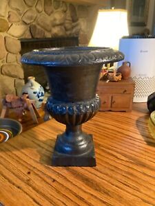 Antique Cast Iron Garden Urn Small Size 19th Early 20th Century