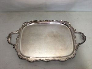 Fb Rodgers Silver Plate Serving Tray Vintage 23 Great Condition