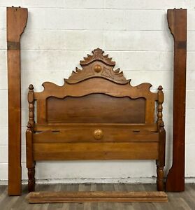 Antique Full Size Carved Victorian Bed