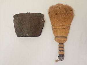 Antique Vintage Whisk Hand Broom With Out For The Dust Wall Mount Holder