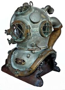 Copper And Brass 1972 Diving Equipment Supply Co Navy Mk V Helium Dive Helmet