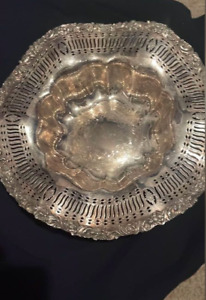 Eg Webster Sons Silver Plated Ruffled Centerpiece Bowl 13 