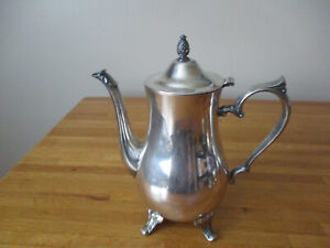 Coffee Pot Teapot International Silver Ornate Scrolling Silver Plate Is Euc
