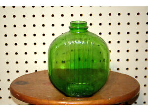 Owens Illinois Duraglas Green Refrigerator Bottle Octagon Vintage 1932 Rare