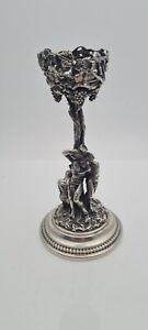 Rare Continental Spanish Silver Piece Depicting Devil Satan Seducing Nude Woman
