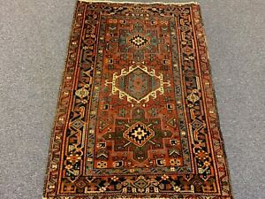 Karaja Antique Hand Knotted Oriental Scatter Rug 3 2 X 4 5