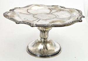 Antique Elkington Silver Plate Pedestal Cake Plate Tazza Card Tray Display 7 75 