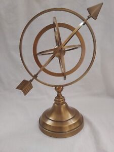 11 Antique Arrow Armillary Sphere Astrolabe Nautical Brass Home Decor