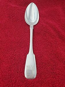 Russian 84 Silver Serving Spoon From 1888 Moskow Fiddle Pattern By A A 9876