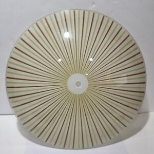 Vintage 1960 S Starburst Glass Ceiling Shade Fixture 15 Textured Round Stripes