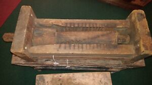 Primitive Wooden Tobacco Meat Grinder Handmade From 150 Year Old Farm 