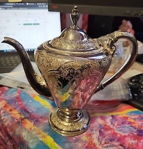 Wilcox International Silver Co Paisley Silver Plate Tea Pot