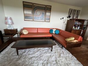 Mid Century Modern Daybed Sectional Bentwood Arms Kroehler Murphy Miller Mcm