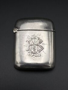 Antique Sterling Silver Vesta Case Match Safe 1897