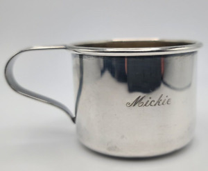Sterling Gorham 610 Silver Baby Cup Monogrammed Mickie 